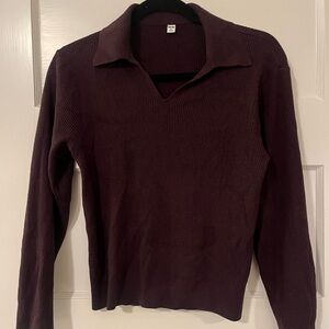 SET- Uniqlo Maroon Top and Pant Set